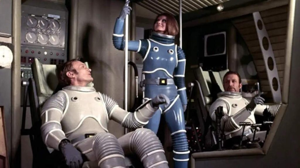 The year 2021 in science fiction: Moon Zero Two is a British science fiction film from 1969 directed by Roy Ward Baker and produced by Hammer Films.