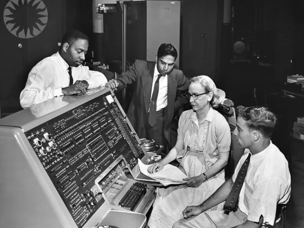 Grace Murray Hopper at the UNIVAC keyboard, c. 1960