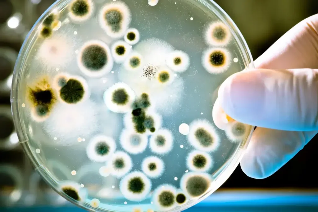 Micro-evolution: Petri Dish with Bacteria Culture
