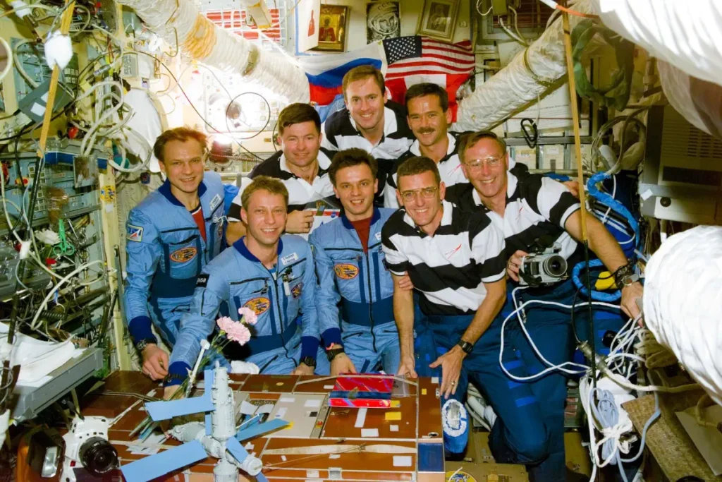 Combined STS-74 and Mir-20 crews